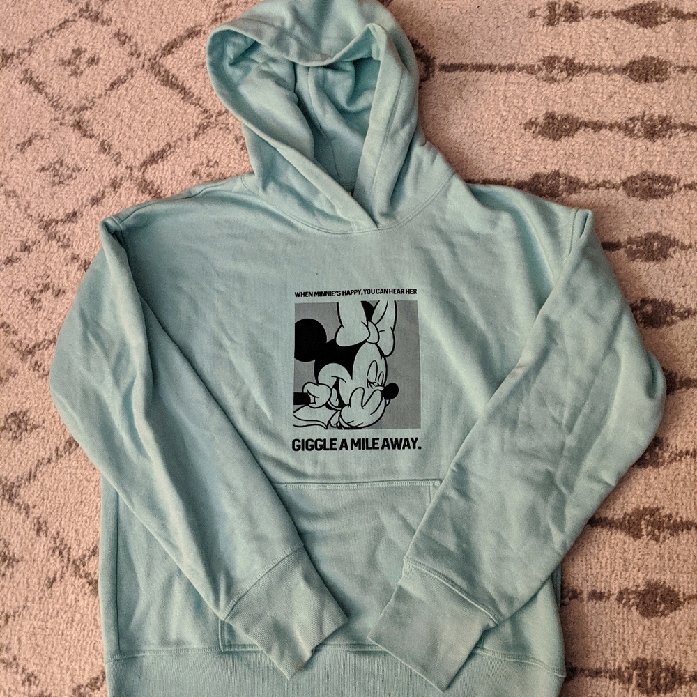 Disney Minnie Mouse Mint Green Hoodie size Medium